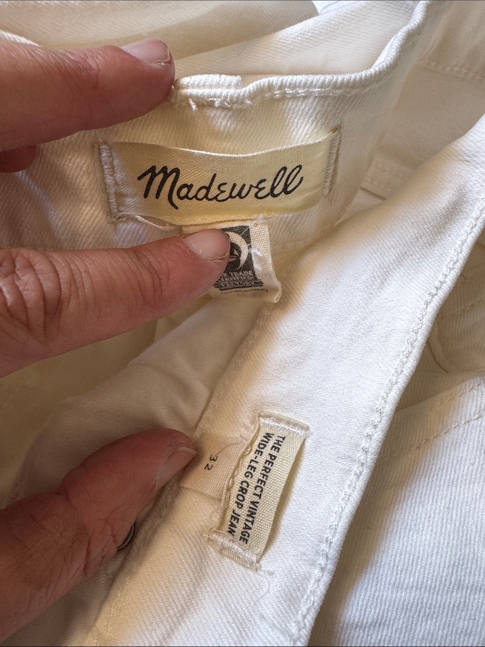Madewell Off-White Wide-Leg Denim